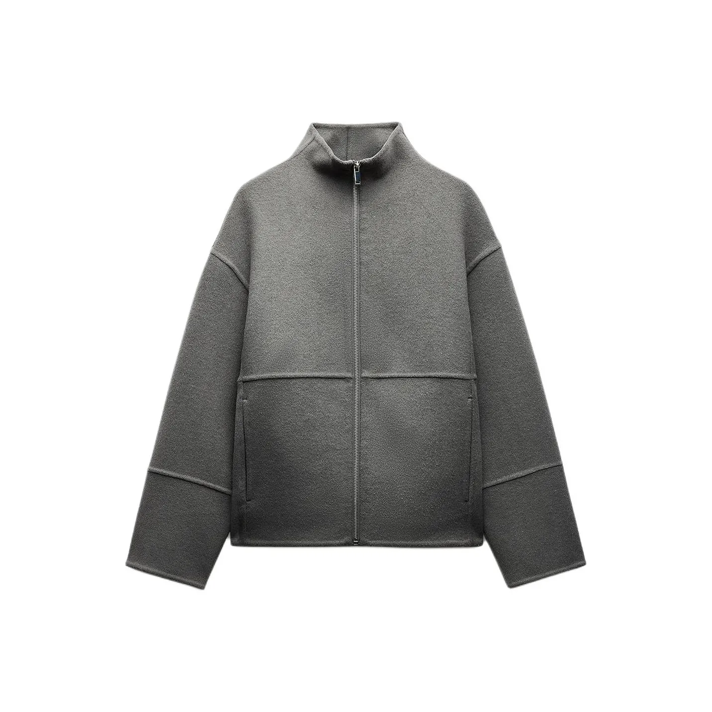ZARA ZW Series Jackets & Coats Women's Zebra Print Gray