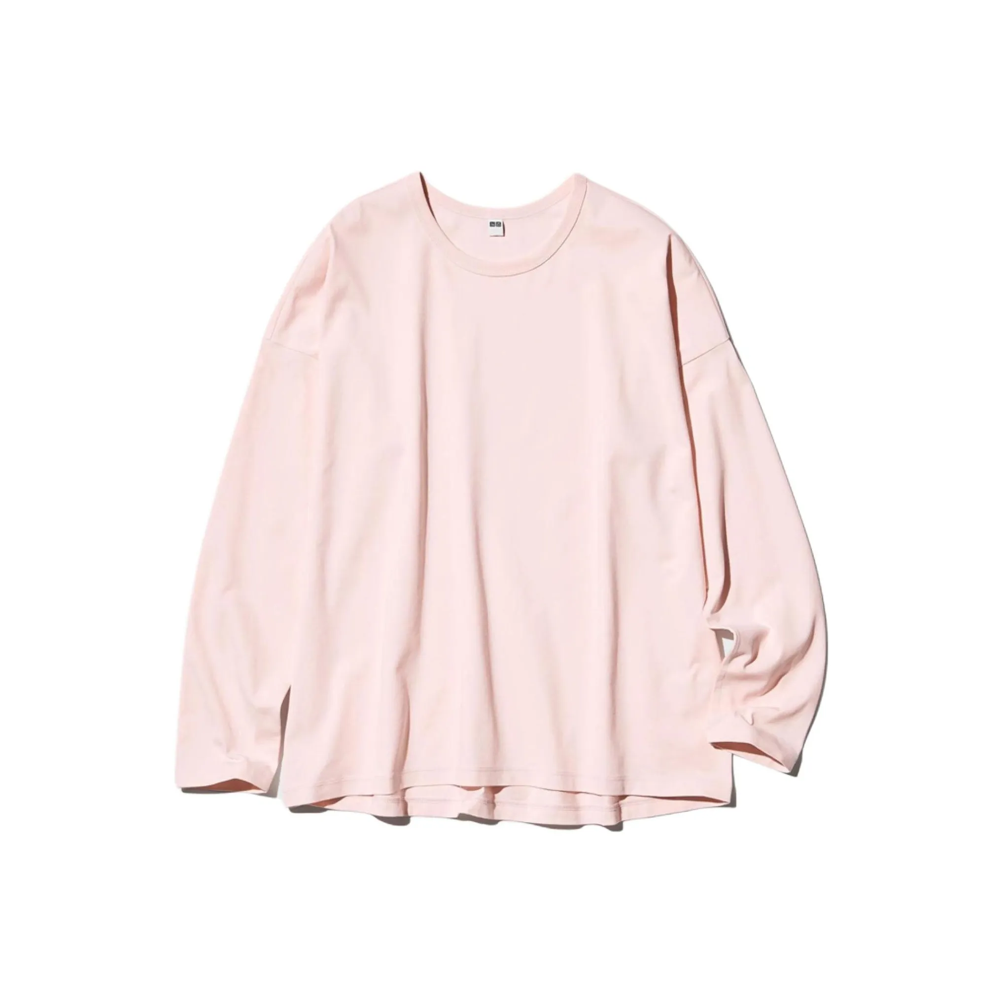 UNIQLO Drop Shoulder Sleeve T Shirt Women's Pastel Pink