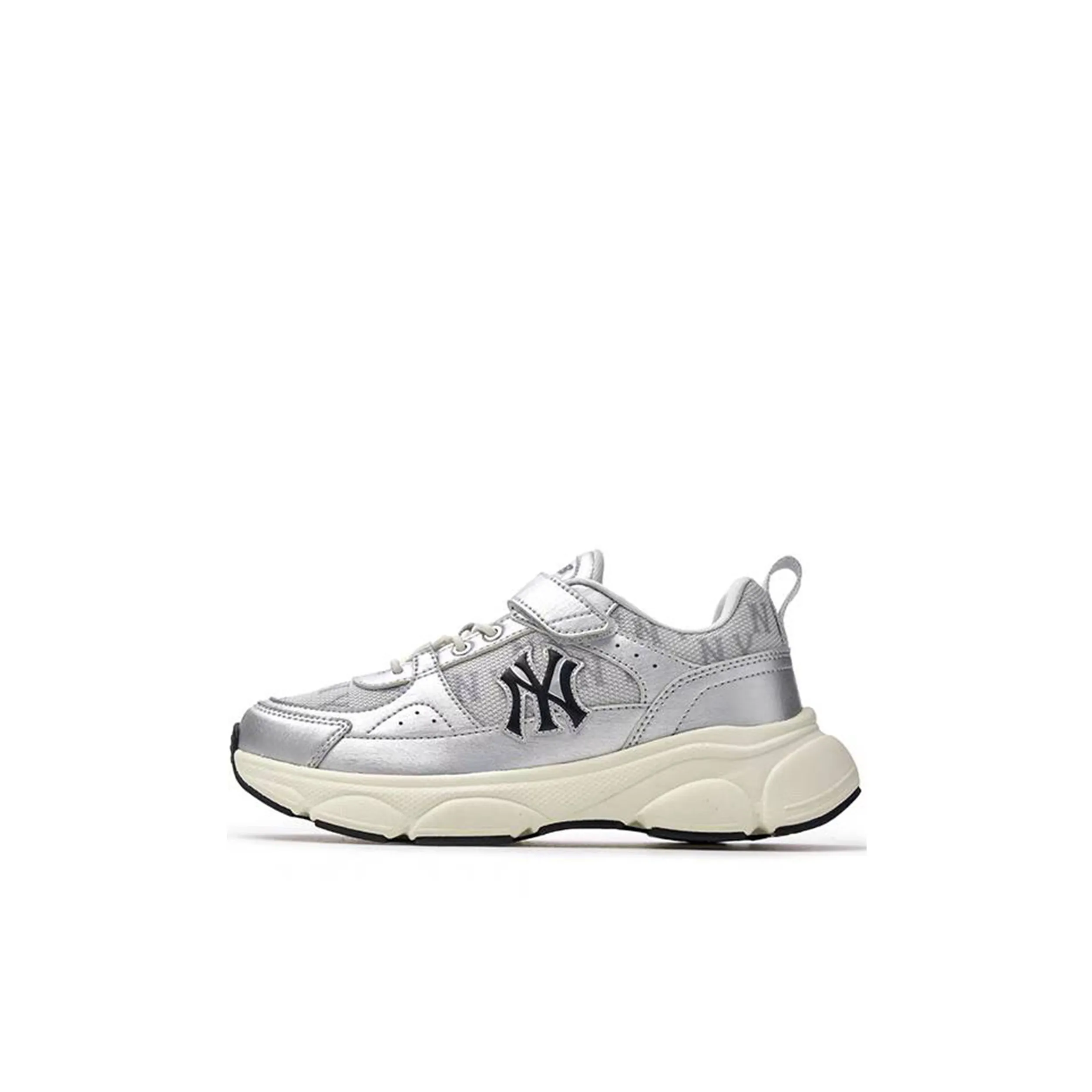 MLB New York Yankees Нижняя юбка Резистентная и Дышащая Низкий Топ Детские Беговые Кроссовки Серебряный Детский