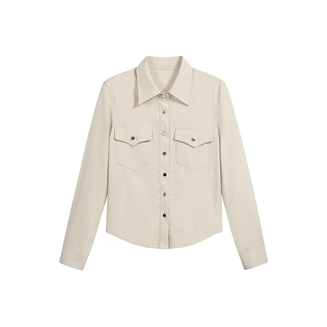 PAIN OR PLEASURE Весенне-летняя рубашка женская абрикосового цвета