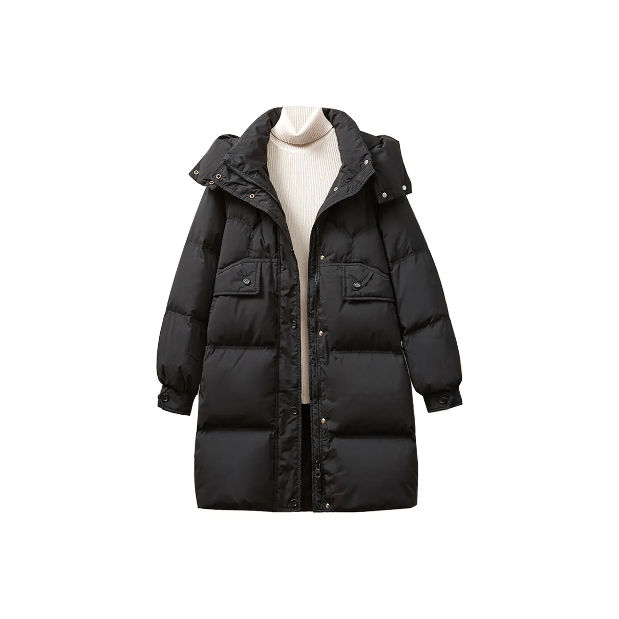 TOUCH Пуховик Женский Черный