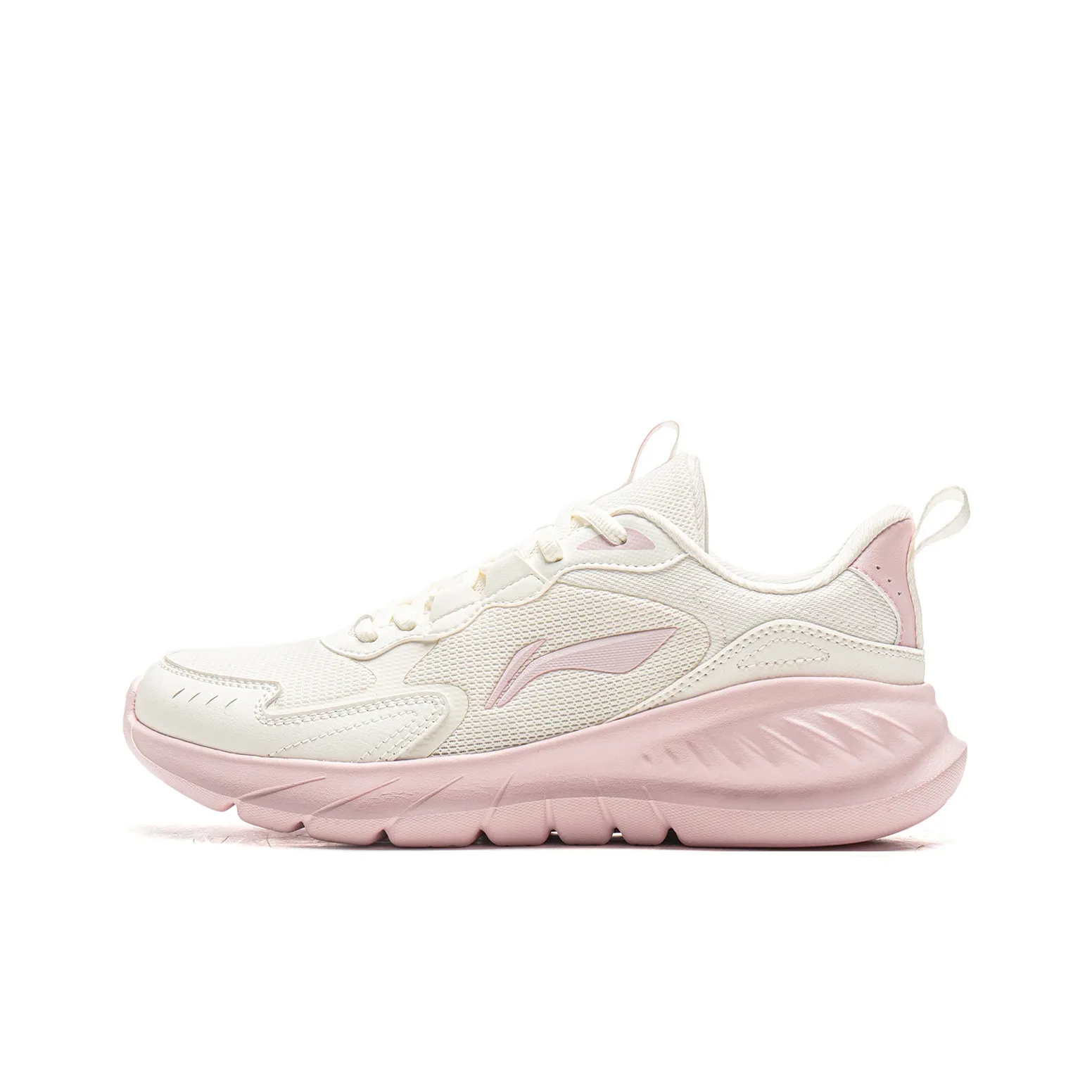 LINING Амортизация Устойчивый к истиранию Дышащий Легкий Низкий Топ Спринт Беговые кроссовки Женские Айвори