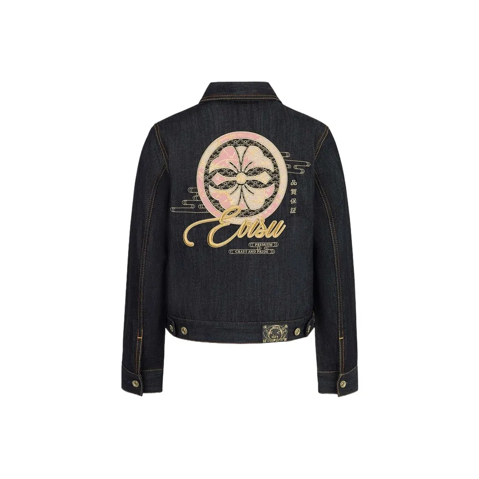 EVISU Куртка Женская Джинсовая Синяя