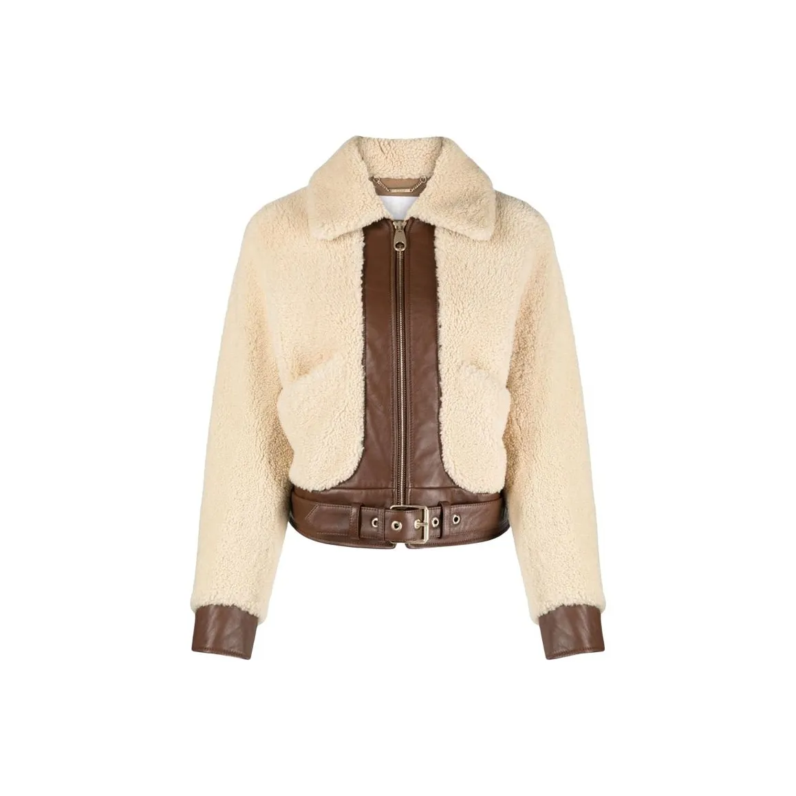 Chloé Shearling Zipped Bomber Jacket
