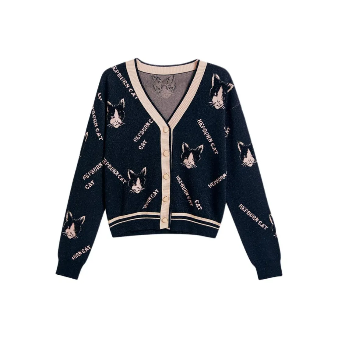 Yiner x Hepburn Cat Трикотаж Женский Черный