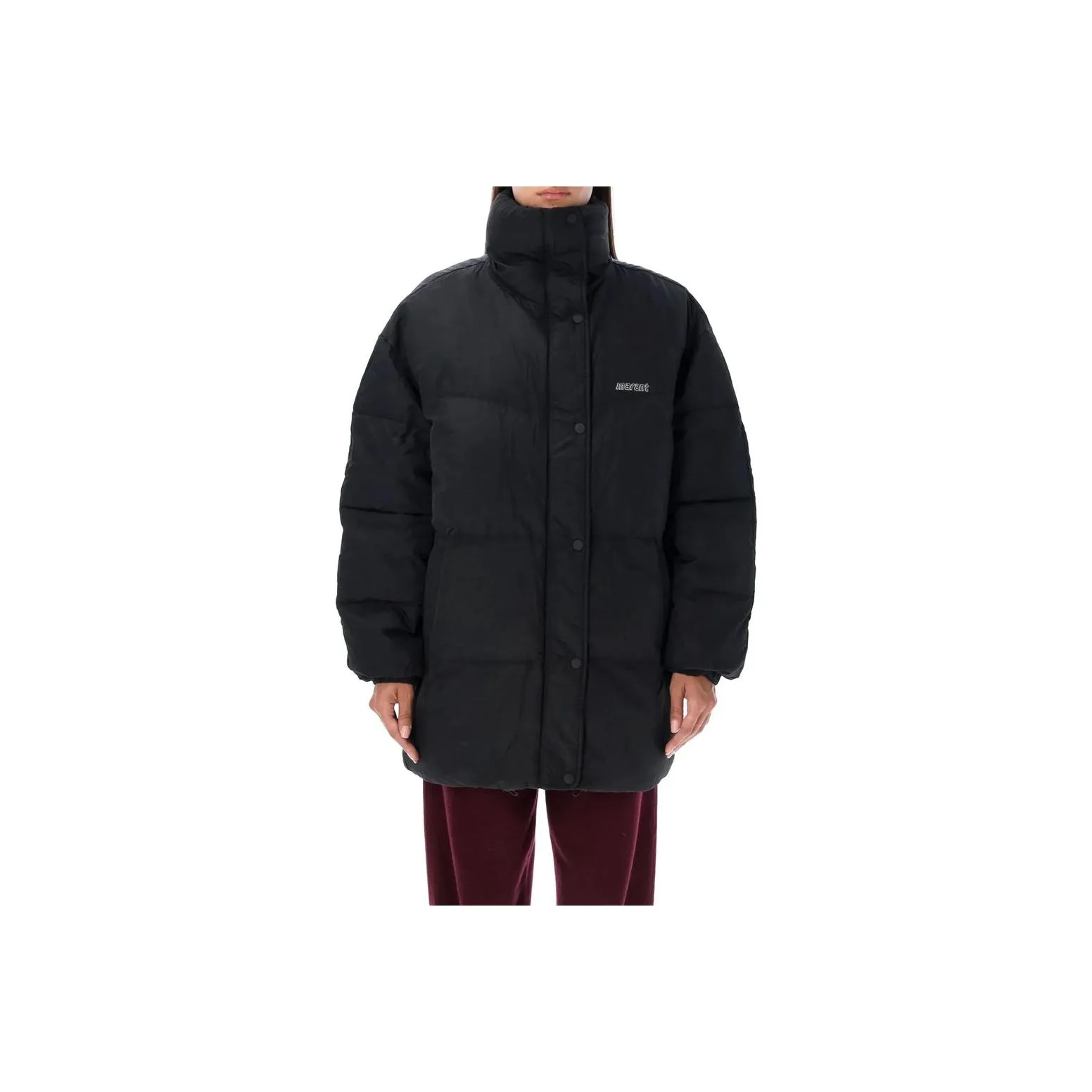 ISABEL MARANT Logo Patch Drop Shoulder Puffer Jacket