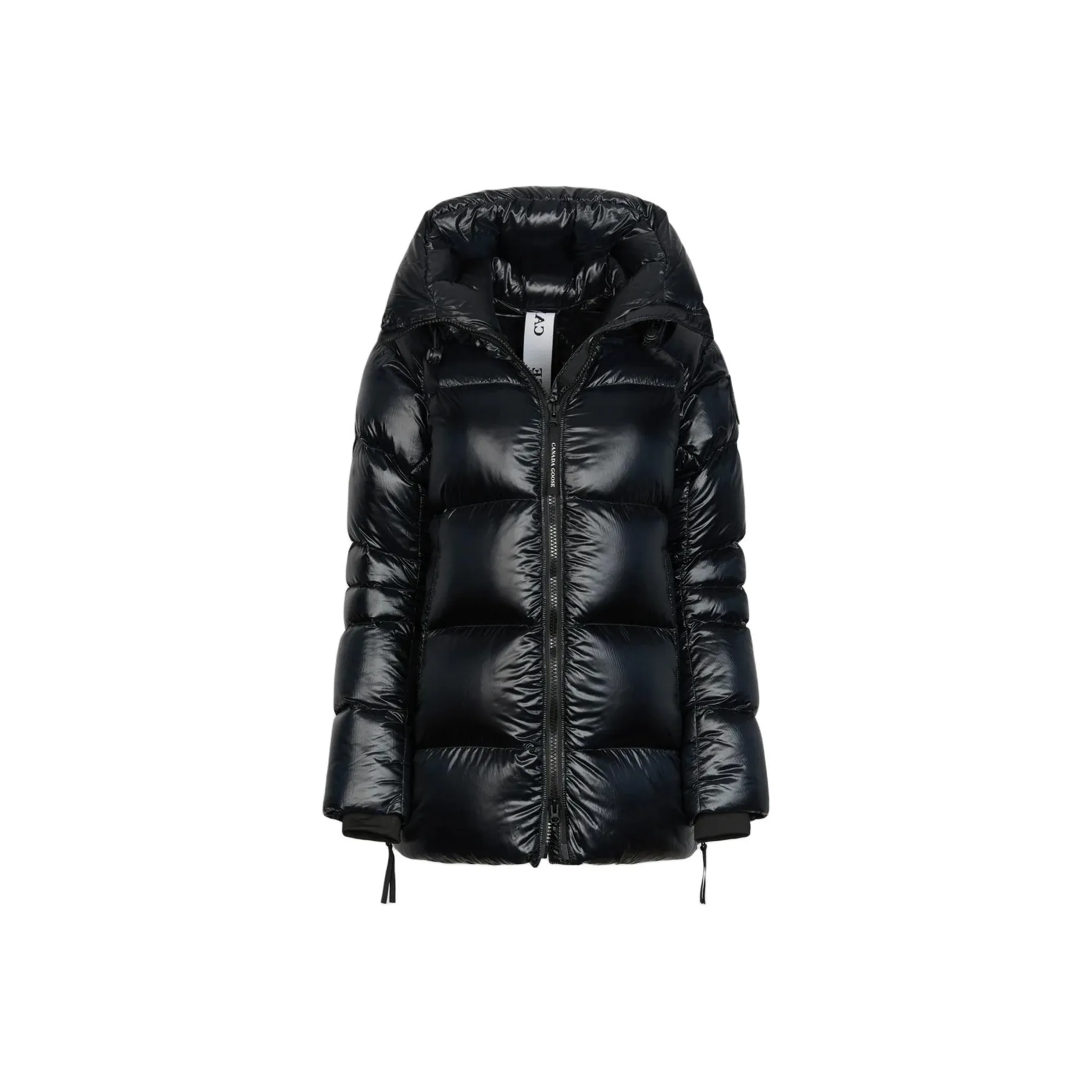 Canada Goose Logo Patch Hooded Down Coat