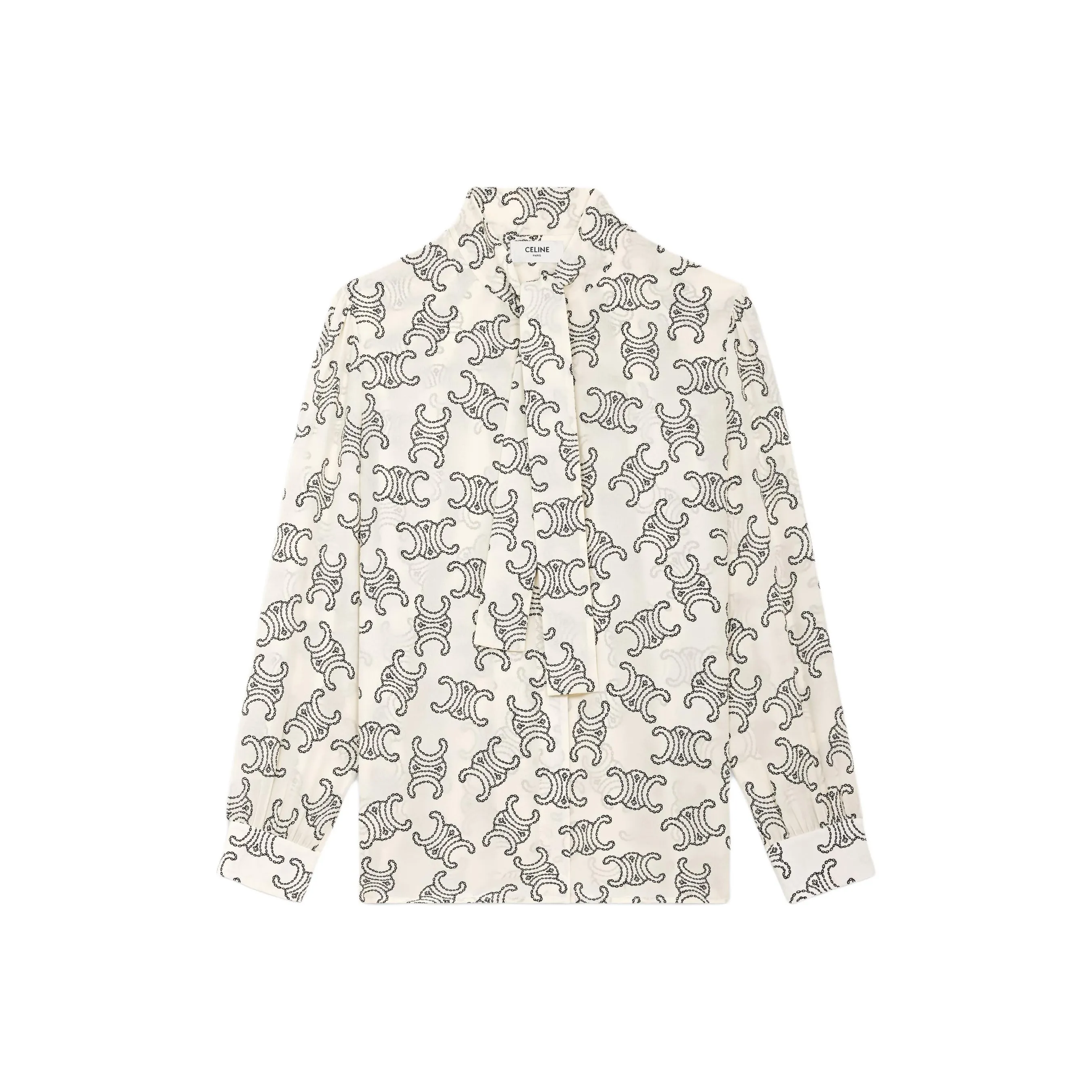 CELINE Triomphe All Over Patterned Blouse