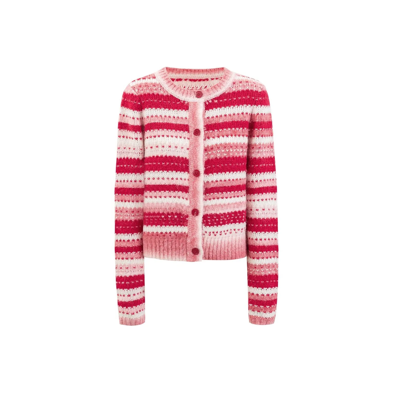 Self Who Knitwear Women's White With A Hint Of Red