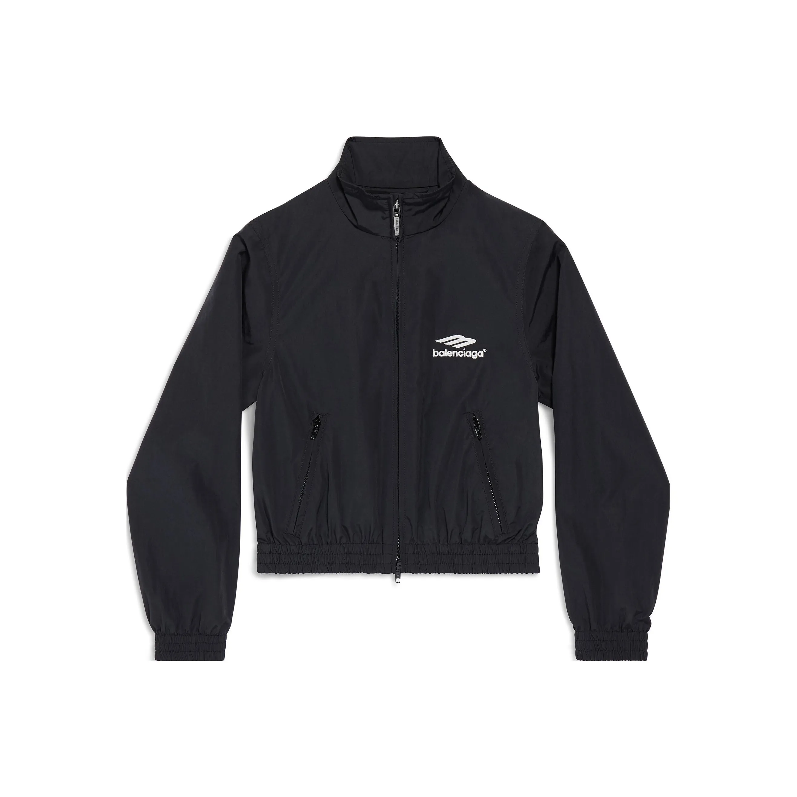 Balenciaga Logo Embroidered High Neck Jacket