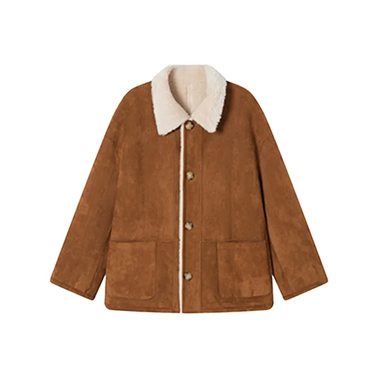 PAZZO Fashion Thickened Loose Fit Versatile Retro Jackets Women's