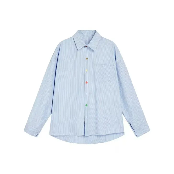 COVT Shirts Women's Blue Striped Shirt