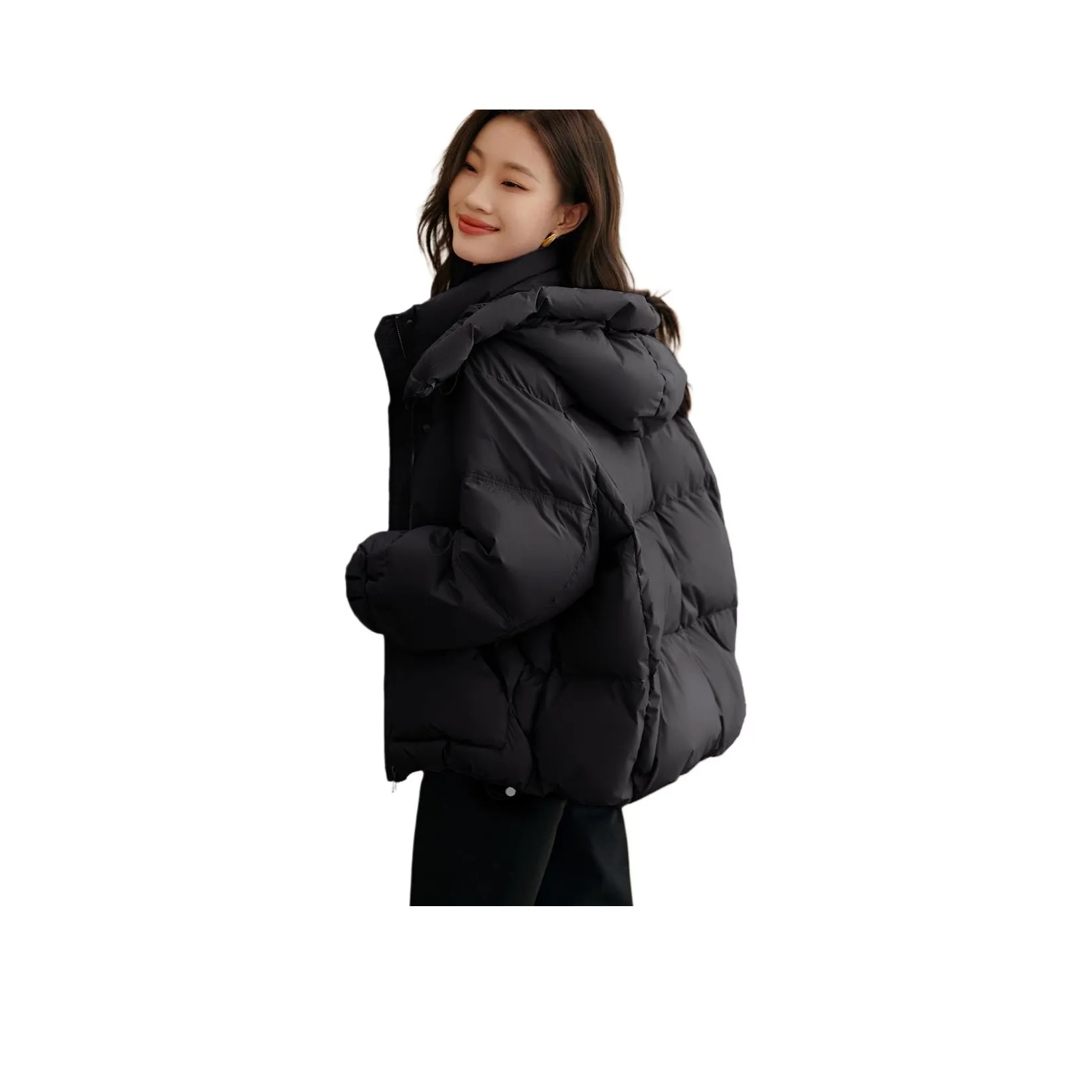 Mo Han Yi Mei Пуховик Женские Черный