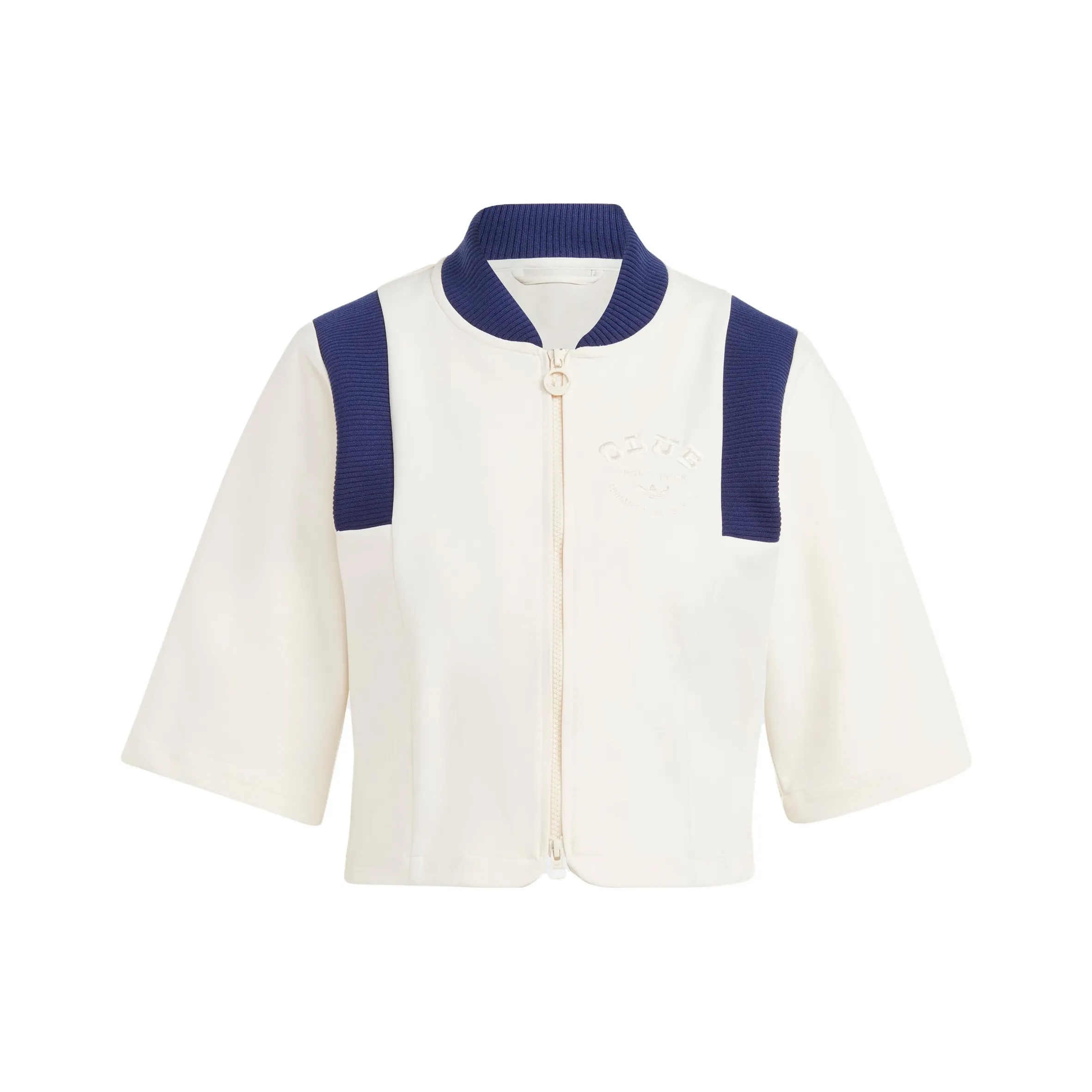 adidas originals Blue Version Crop Track Top Chalk White