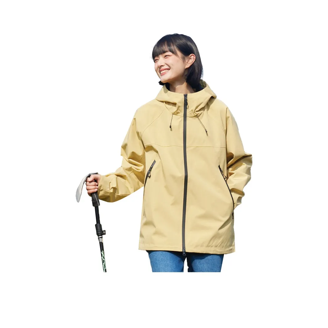 MIIOW Горпкор Ветрозащитный и водонепроницаемый С капюшоном Молния Ветровка Женские