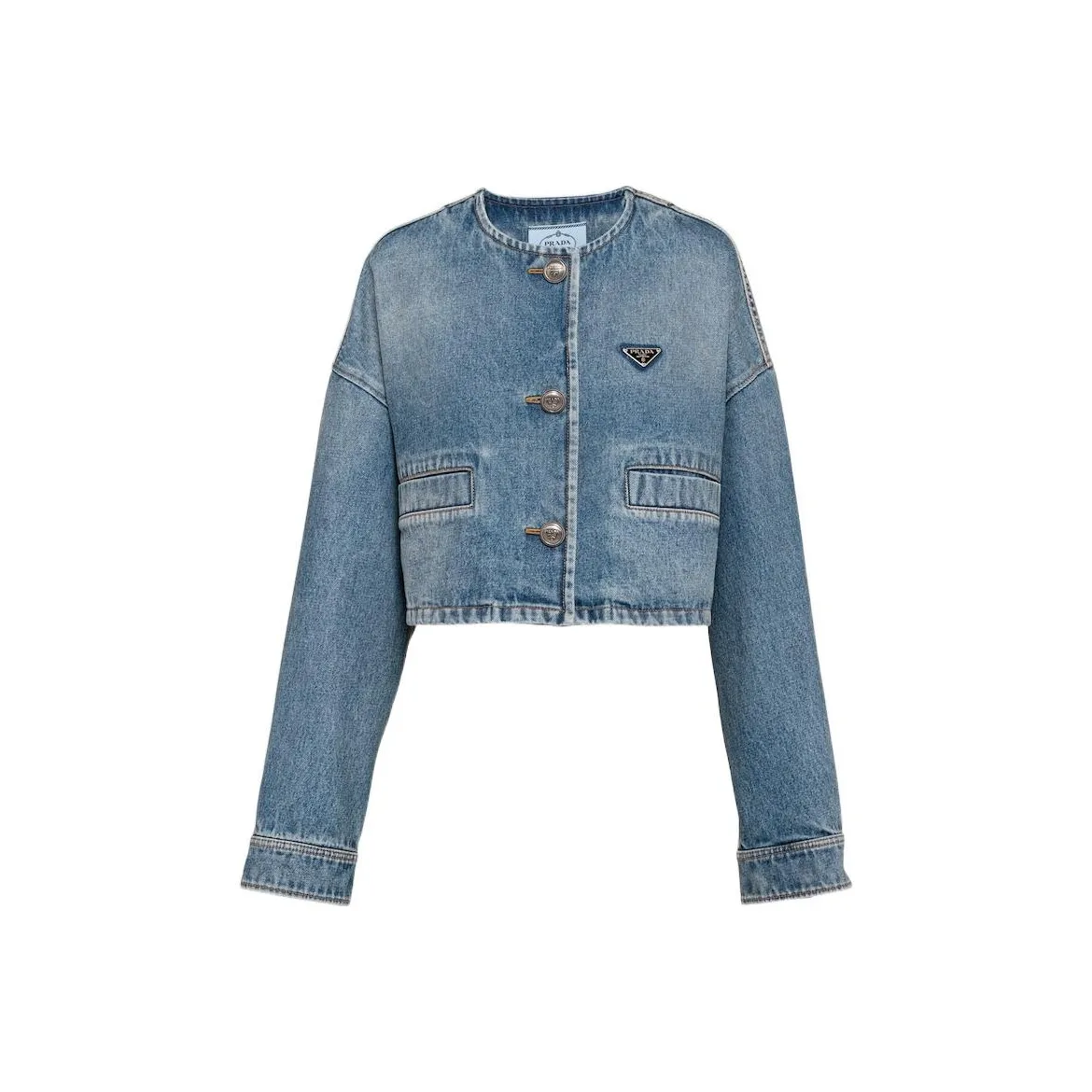 PRADA Triangle logo Denim Blouson Jacket