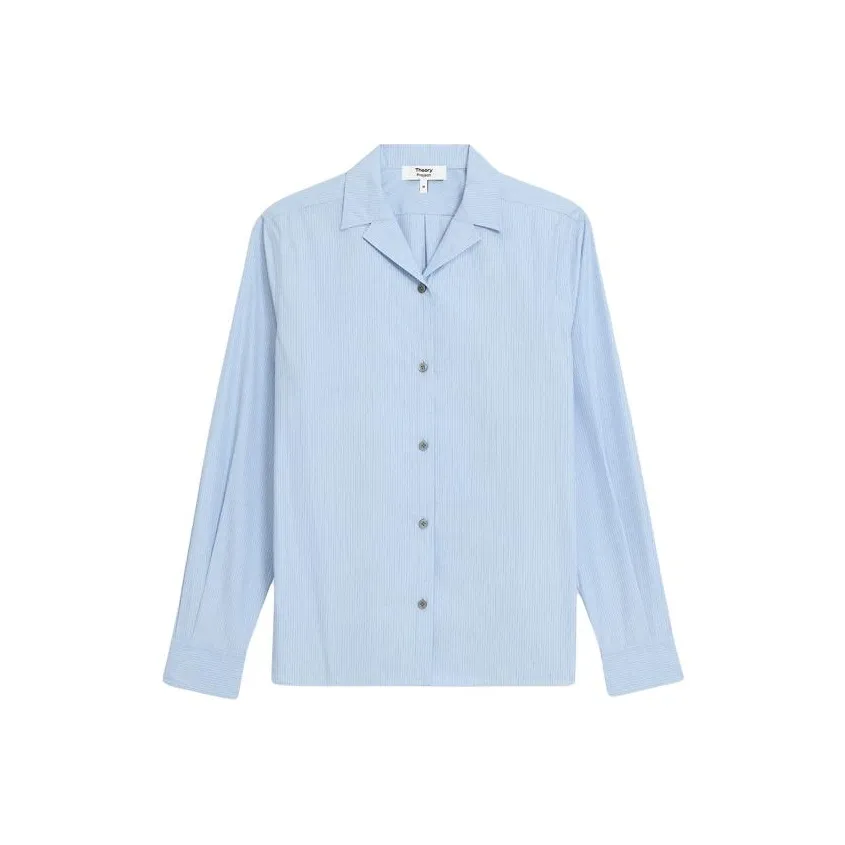 THEORY THEORY Designer Co-authored Collection Shirt Women's Light Blue Stripes