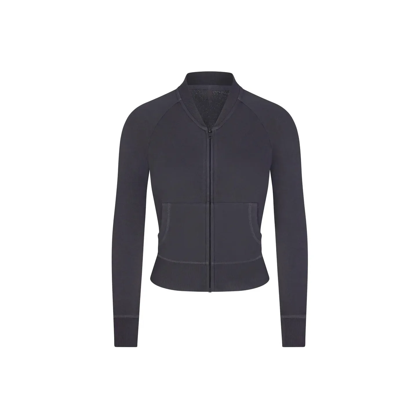 SKIMS MODAL FRENCH TERRY SHRUNKEN ZIP UP Jackets Coats Women's ASH/Ash Gray