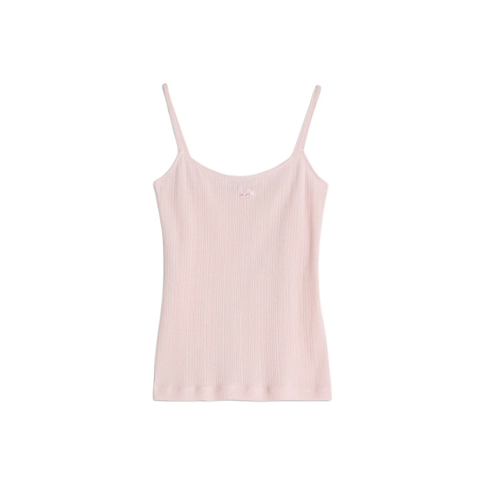 Maison Kitsune SS25 Топ на бретелях Женский Розовая вода