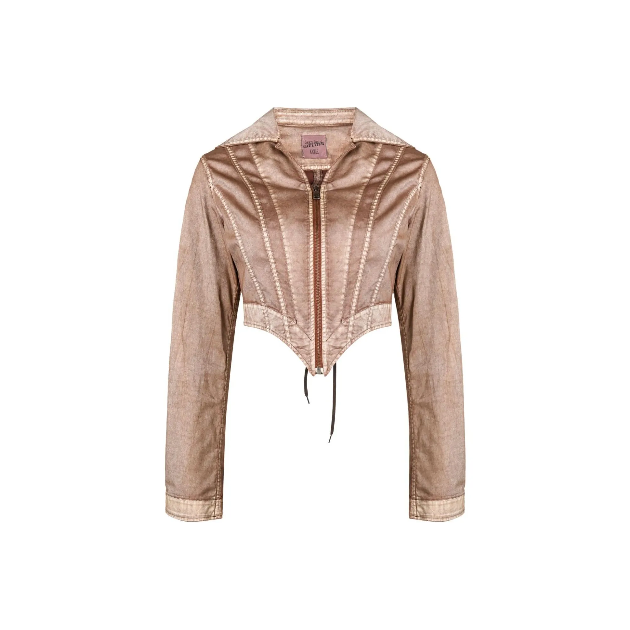 Jean Paul Gaultier Cropped Corset style Denim Jacket
