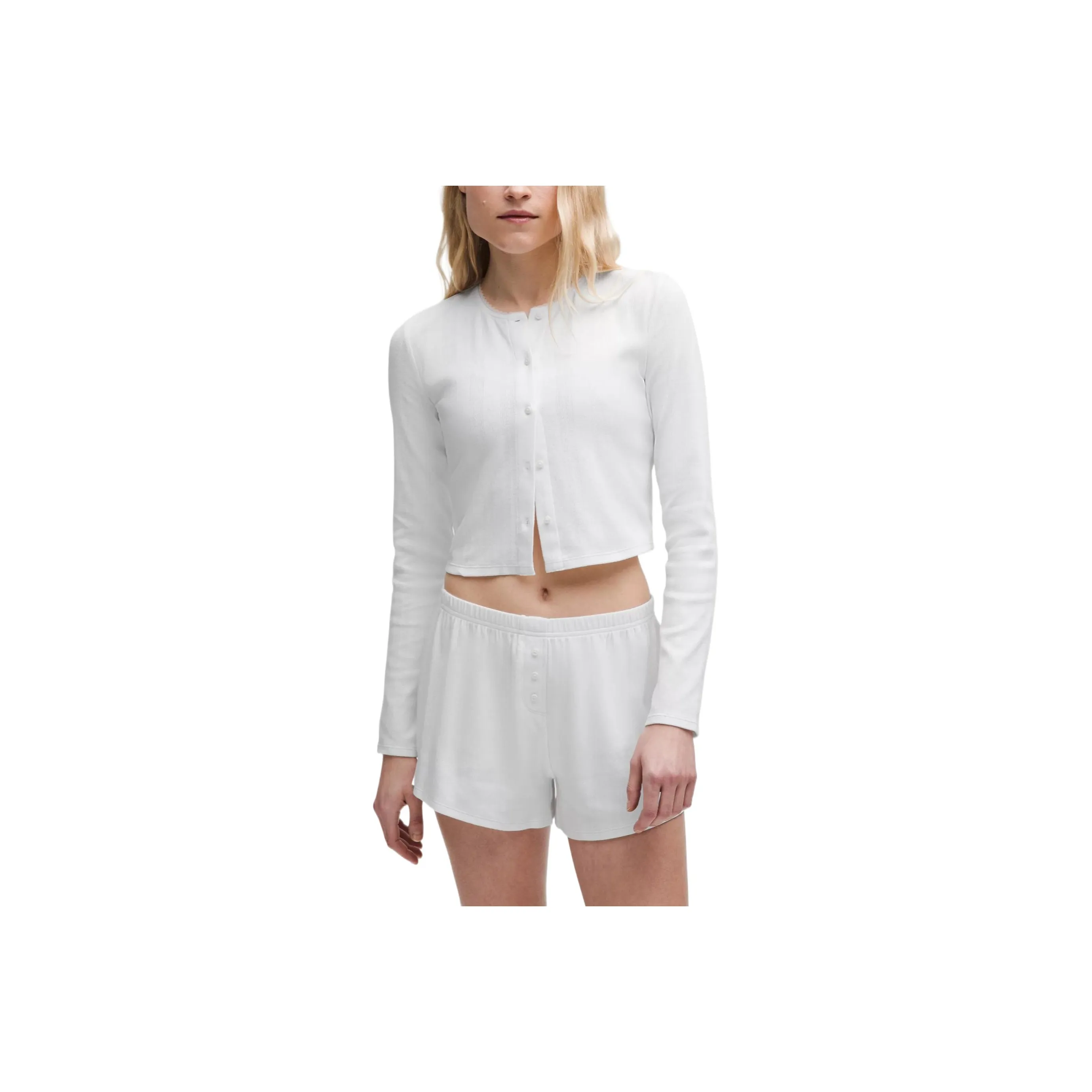 lululemon Хлопок Pointelle Рубашка Женская
