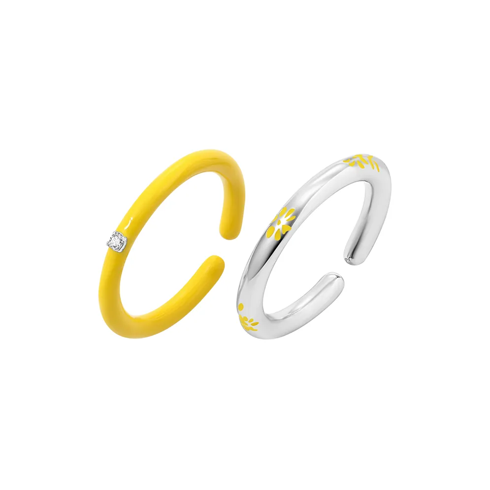 Narcii Белое золото с медным покрытием кольца женские