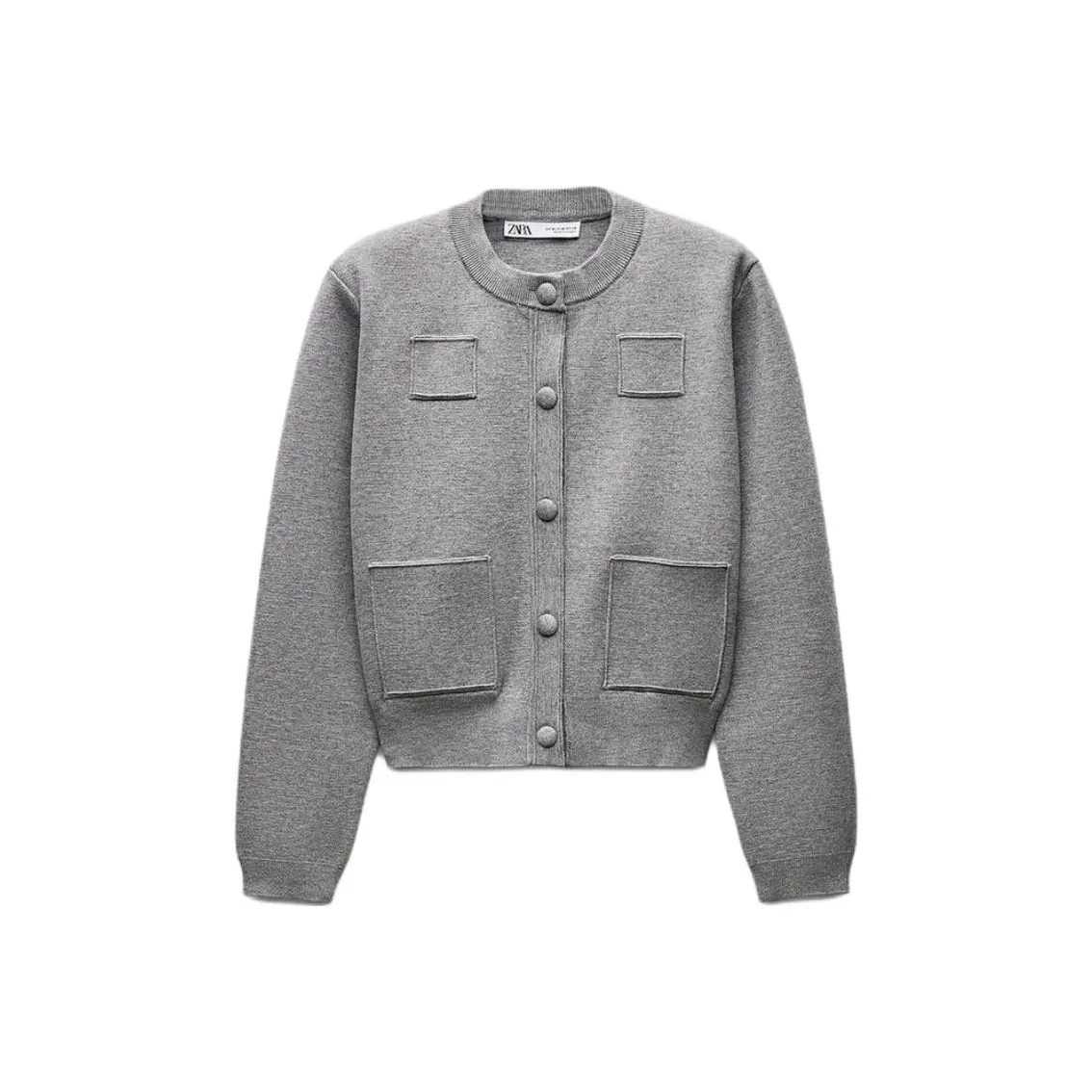 ZARA Jackets Coats Women's Zebra Print Gray
