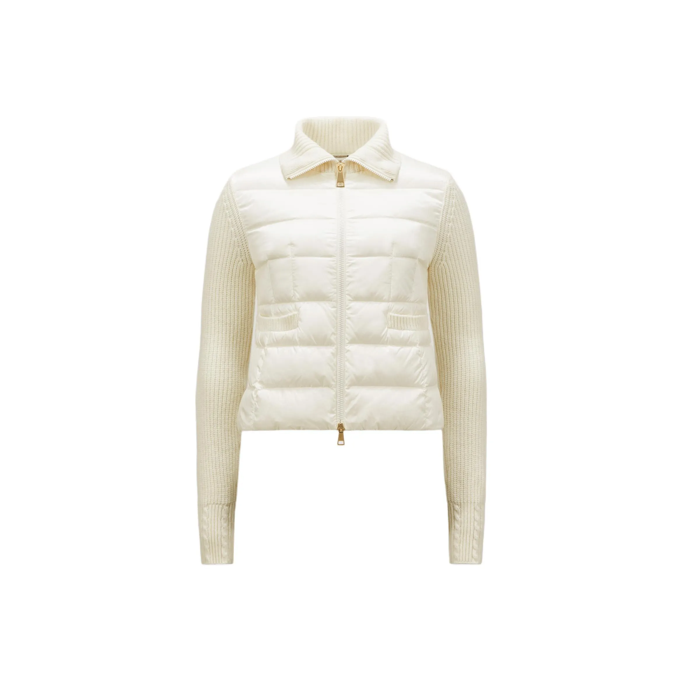 Moncler Logo Patch Padded Knit Cardigan