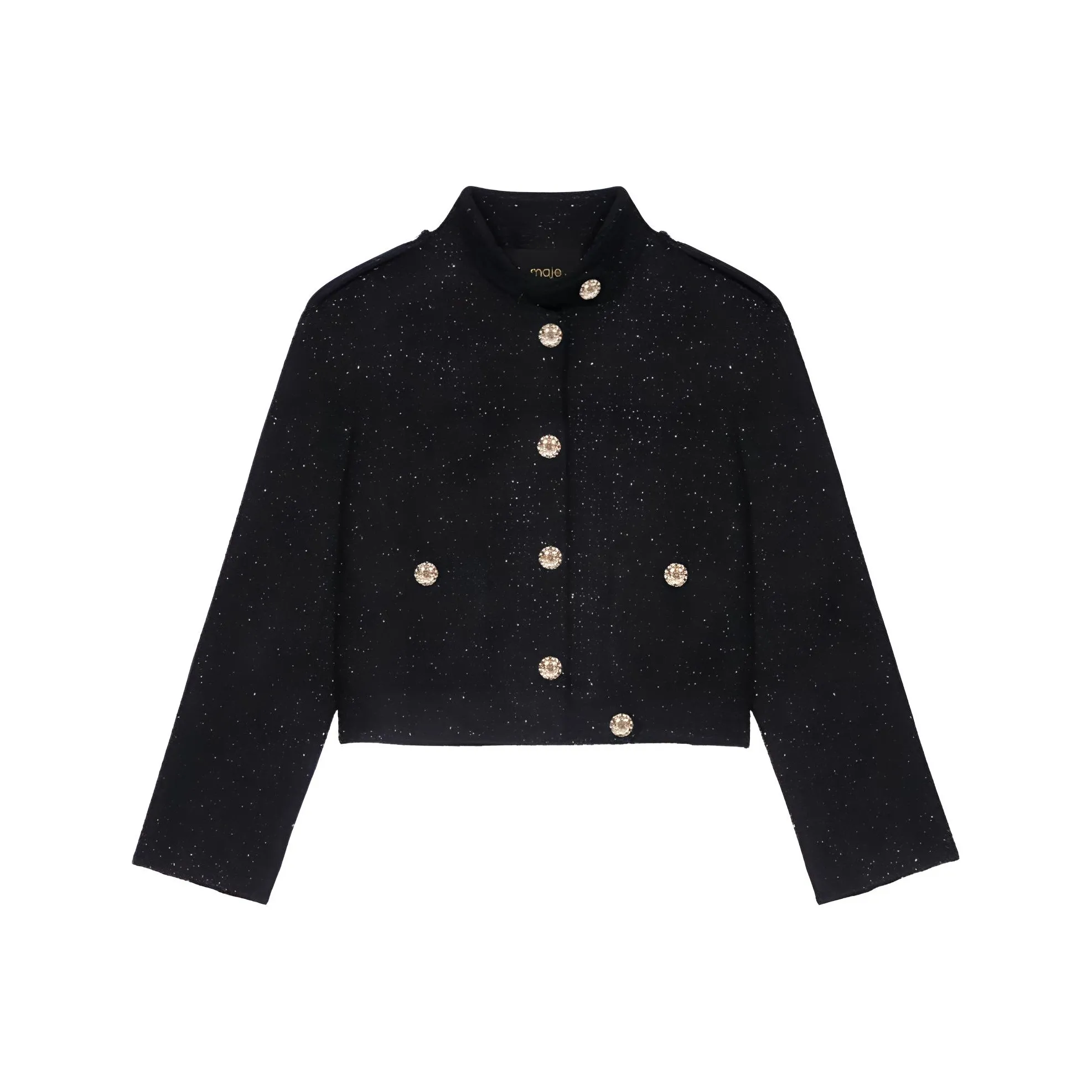 Maje Cropped Tweed Jacket