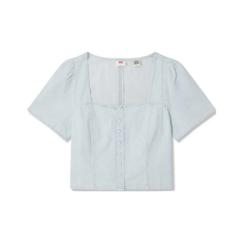Levi's Рубашка Женская Синие Белые Полоски