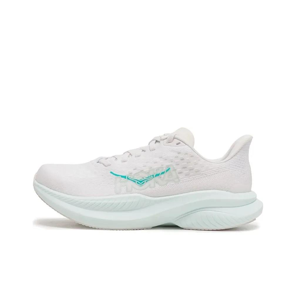 HOKA ONE ONE MACH 6 Противоскользящий Устойчивый к истиранию Низкий Топ Тренировочные Беговые кроссовки Женские Белый Синий