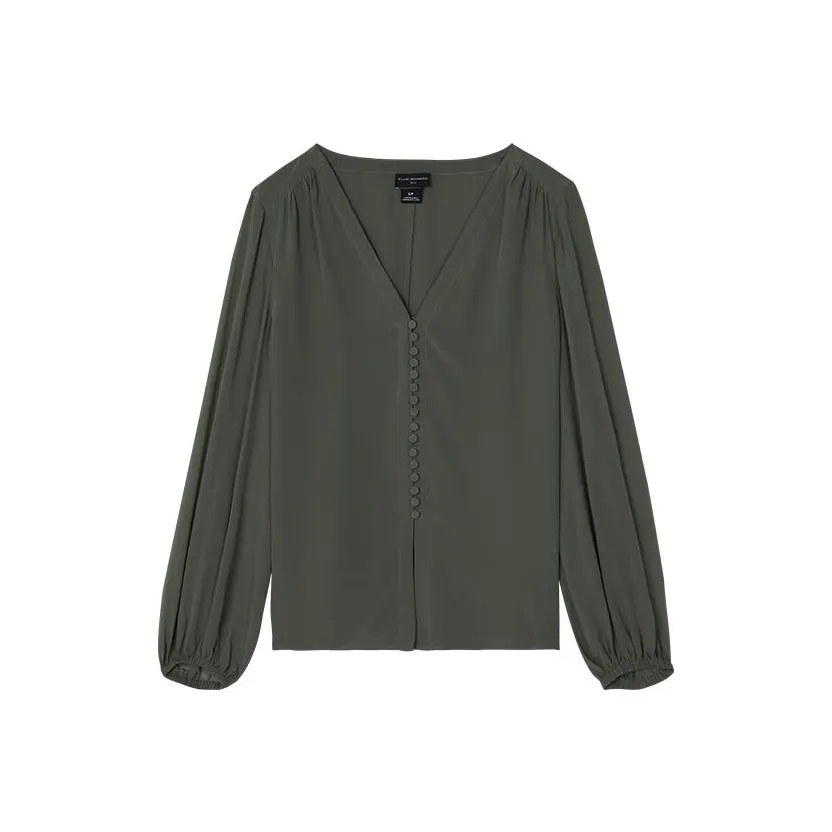 CLUB MONACO Shirt Women's Olive Green