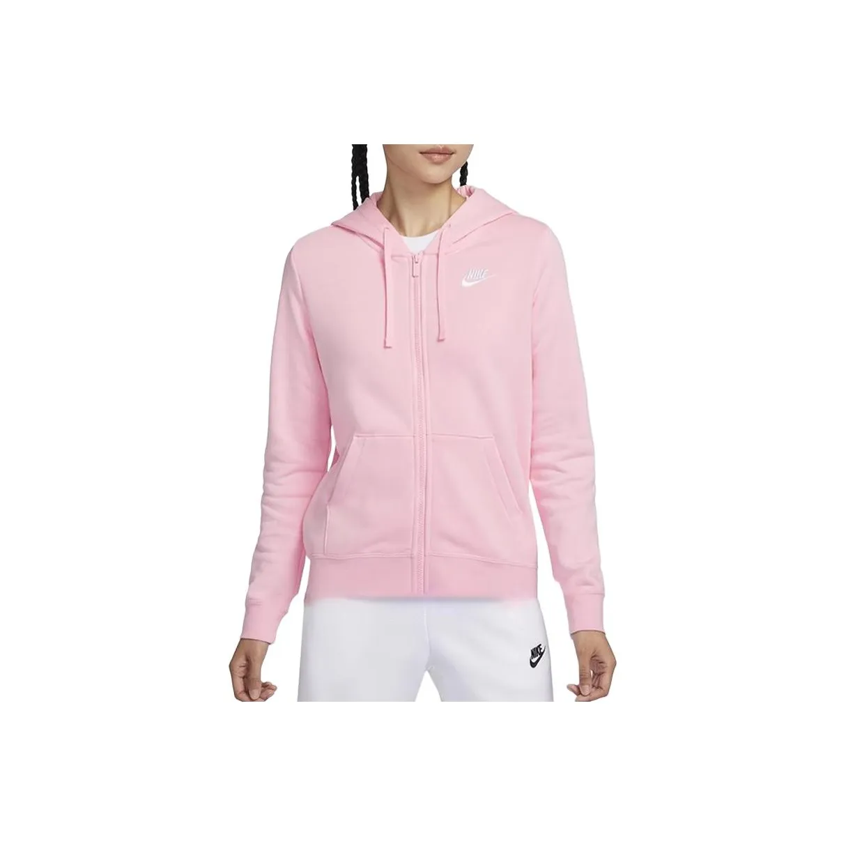 Nike Sportswear Club Fleece Women's Full Zip Hoodie Pink