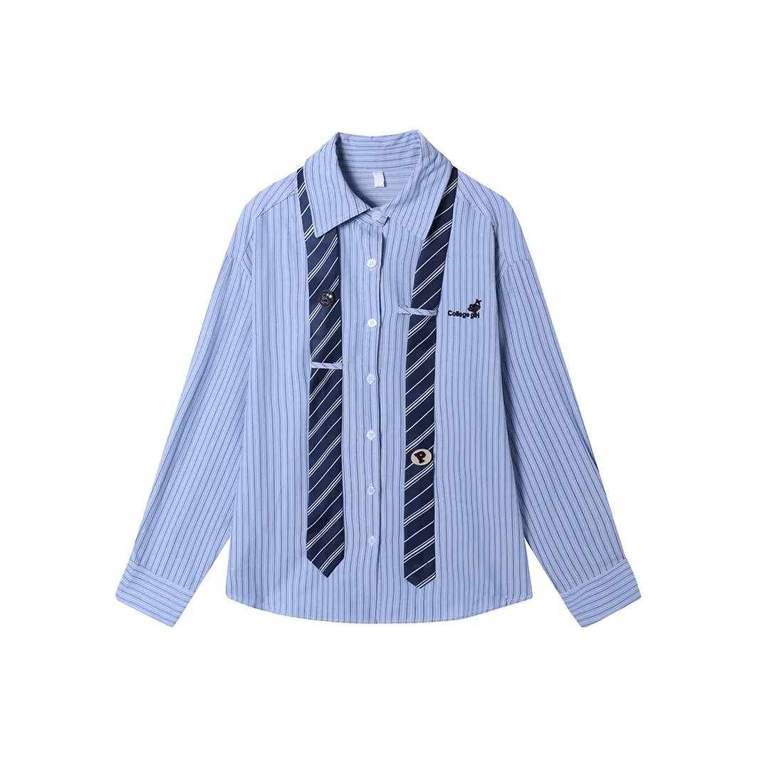 SLEEP AT 11 Синие Женские Рубашки