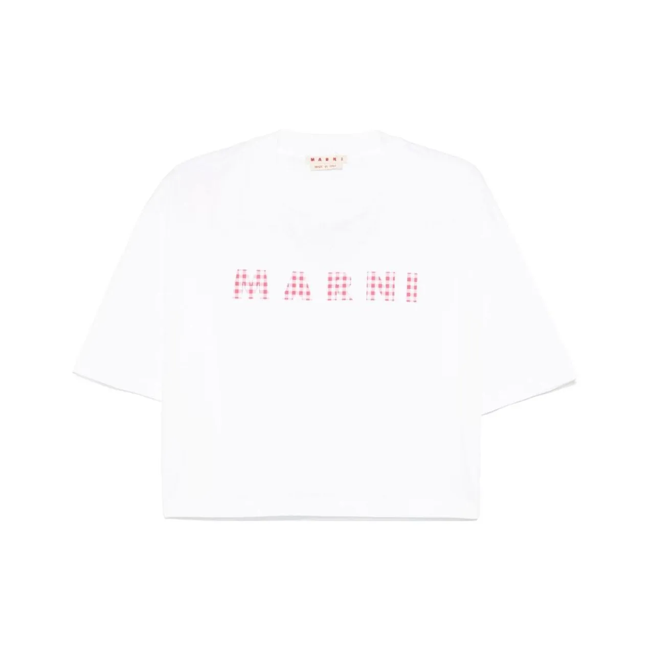 MARNI Т-рубашка с оборванным рукавом женская белая