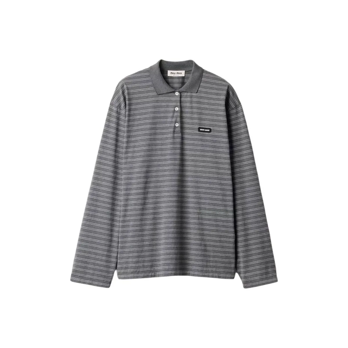 MIU MIU SS25 Polo Shirt Women's Gray