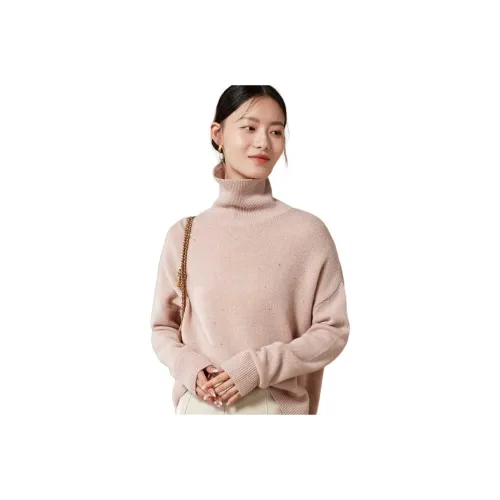 MIHUANG PUFF Песочный розовый Женские кашемировые свитеры
