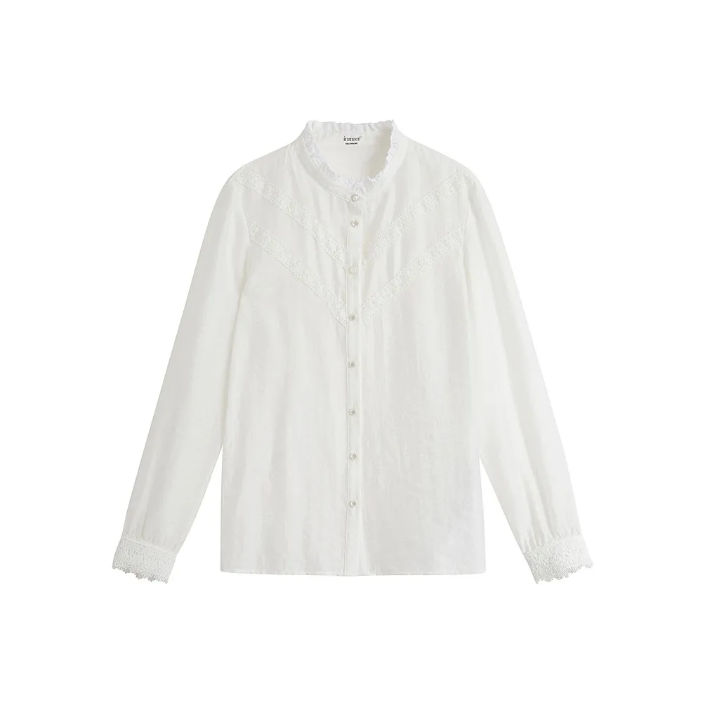 Inman Рубашка Женская Бежевый цвет с узором "Груша"