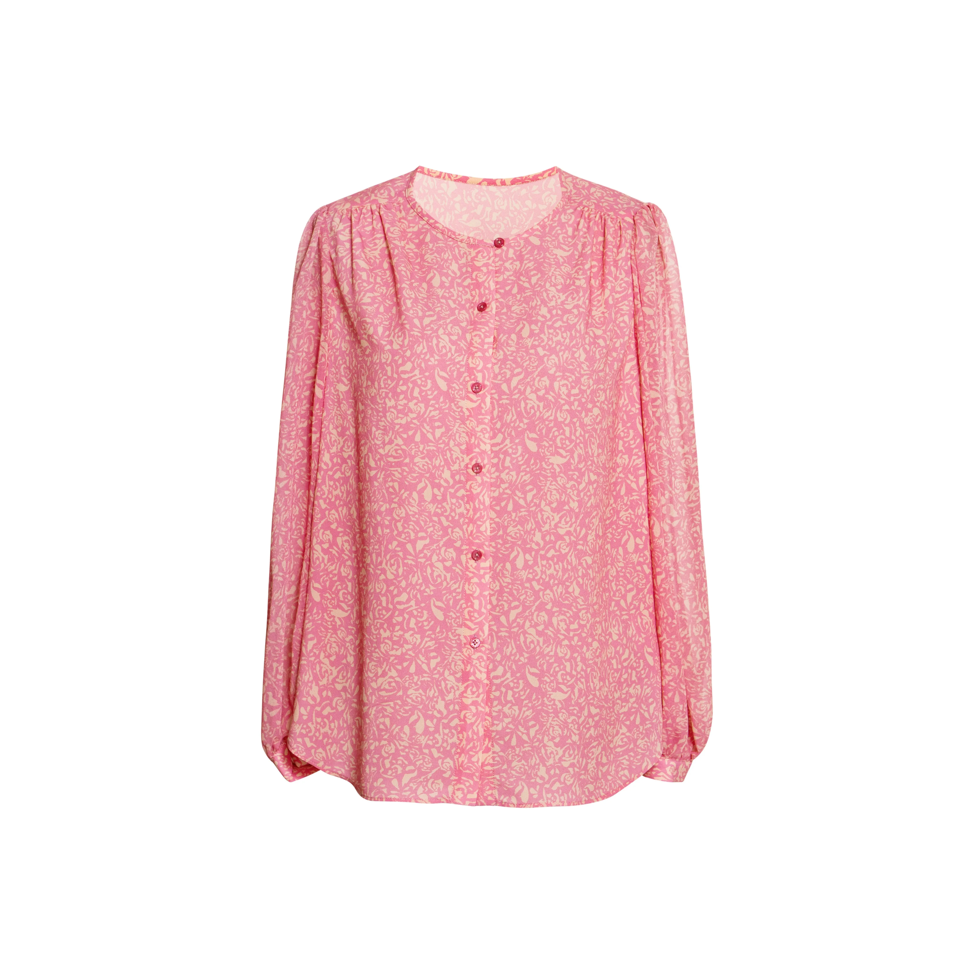 ROEYSHOUSE Рубашка Женская Розовая с цветами