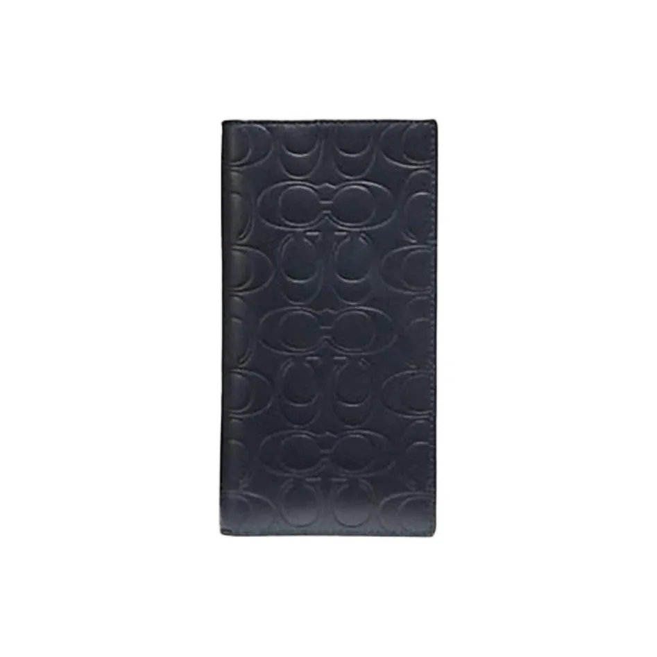 COACH Breast Pocket Коровья кожа кожа клатч кошелек мужской полночный синий