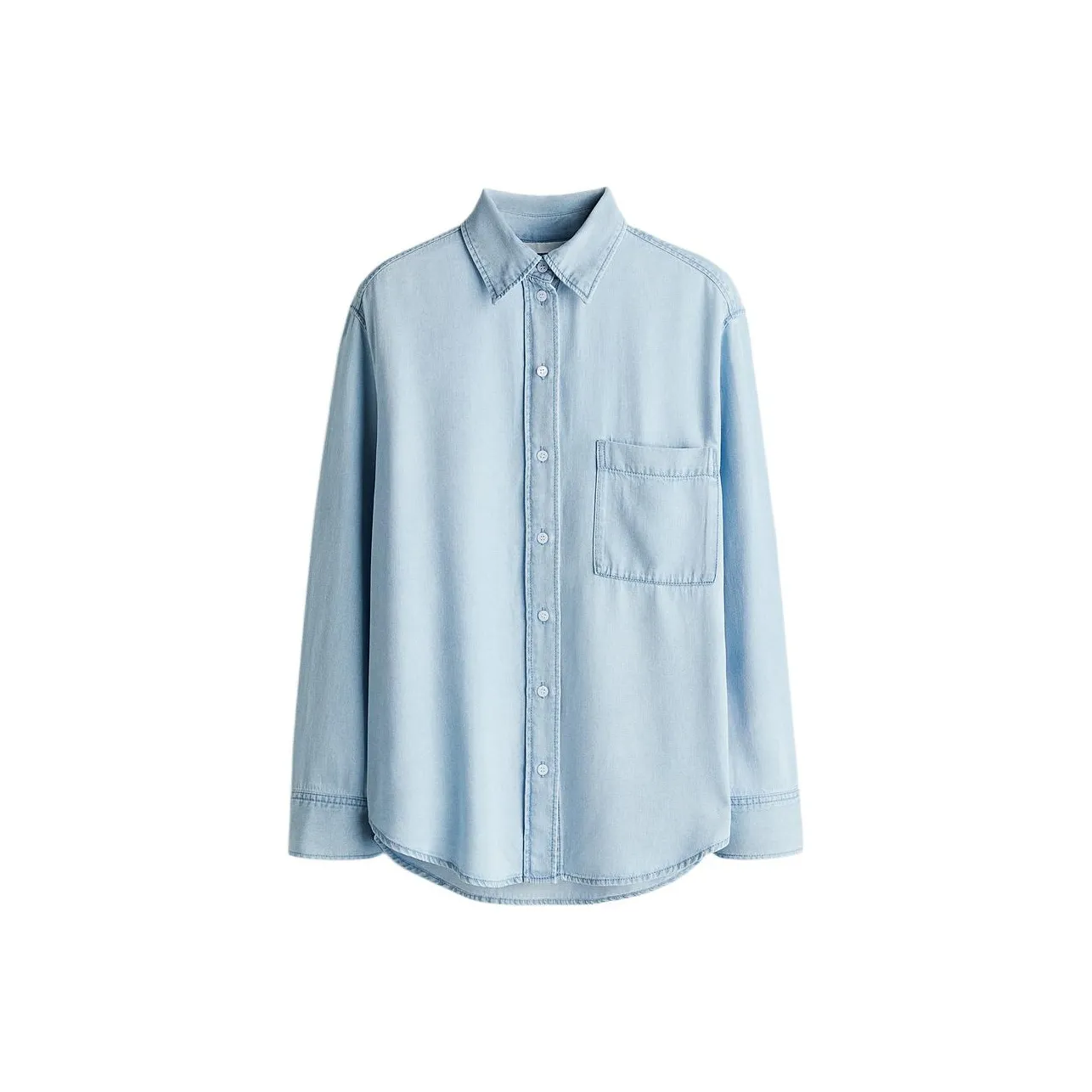 H&M Shirt Women's Light Denim Blue