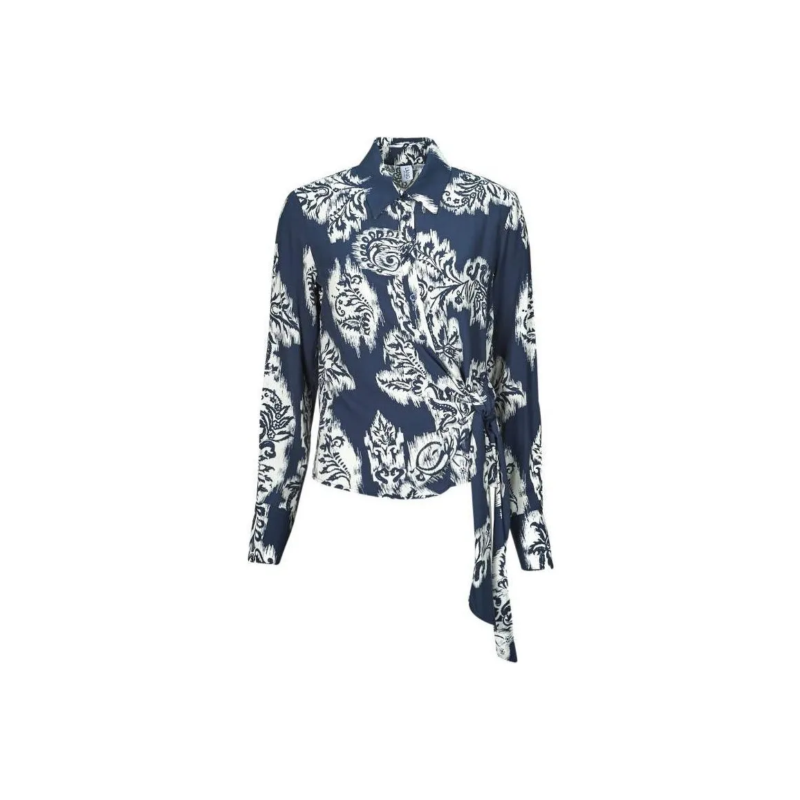 LIU·JO Tapestry Printed Long Sleeved Tied Shirt