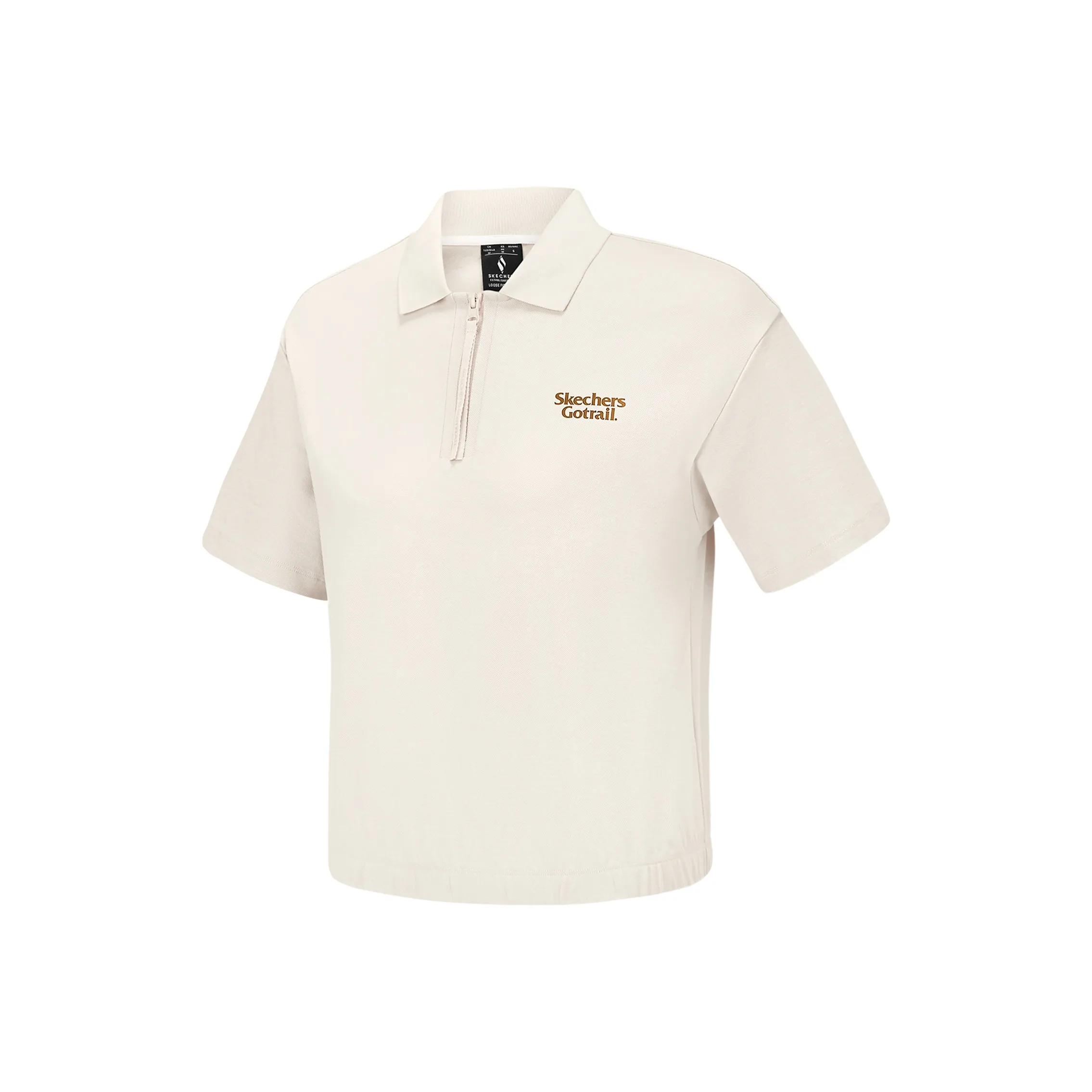 Skechers Поло Женское Яичный Белый Цвет