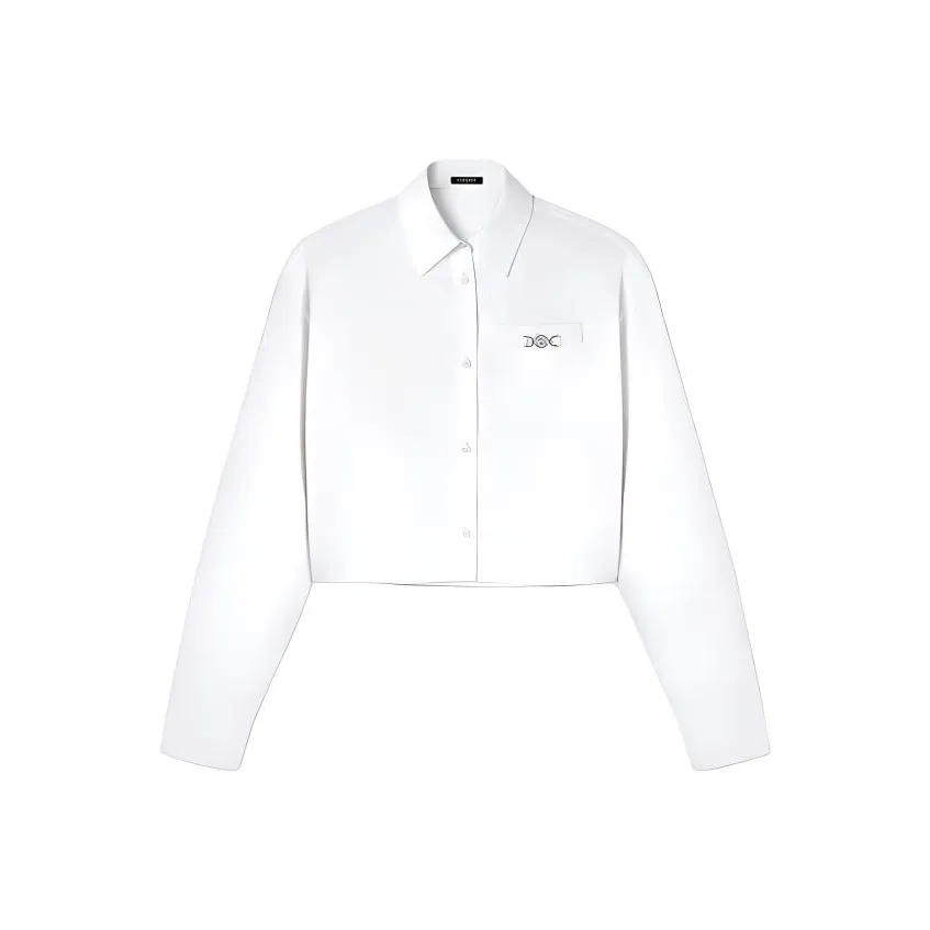 VERSACE Logo Plaque Button Up Shirt