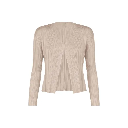 PLEATS PLEASE ISSEY MIYAKE Бежевый Женские Трикотаж