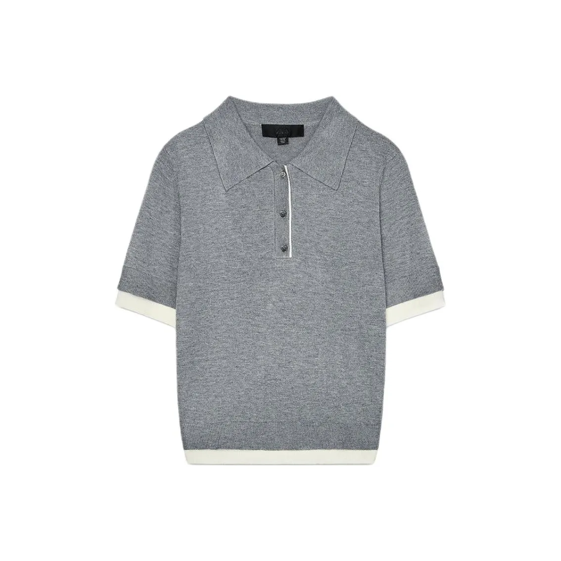ZARA Polo Shirt Women's Light Gray