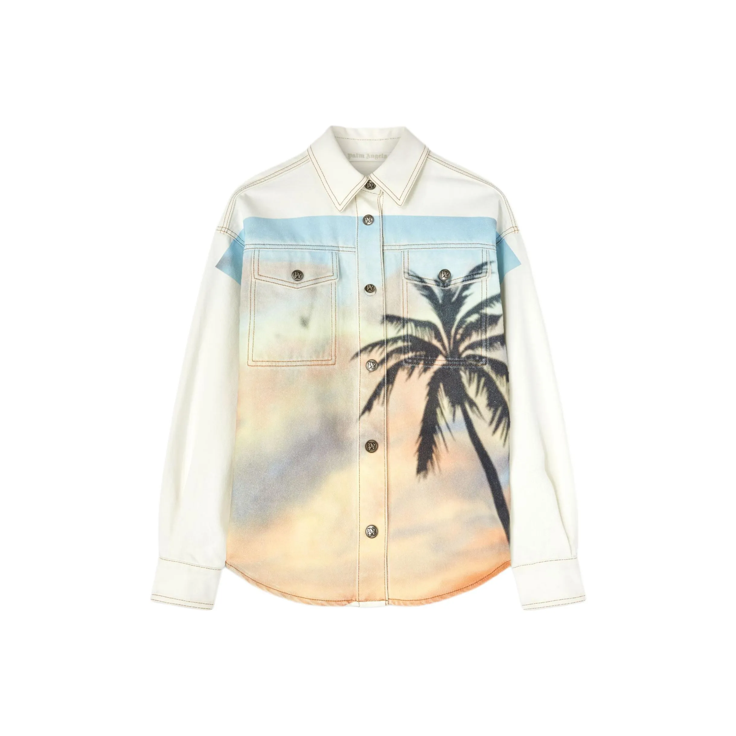 PALM ANGELS Sunrise Palm Denim Overshirt