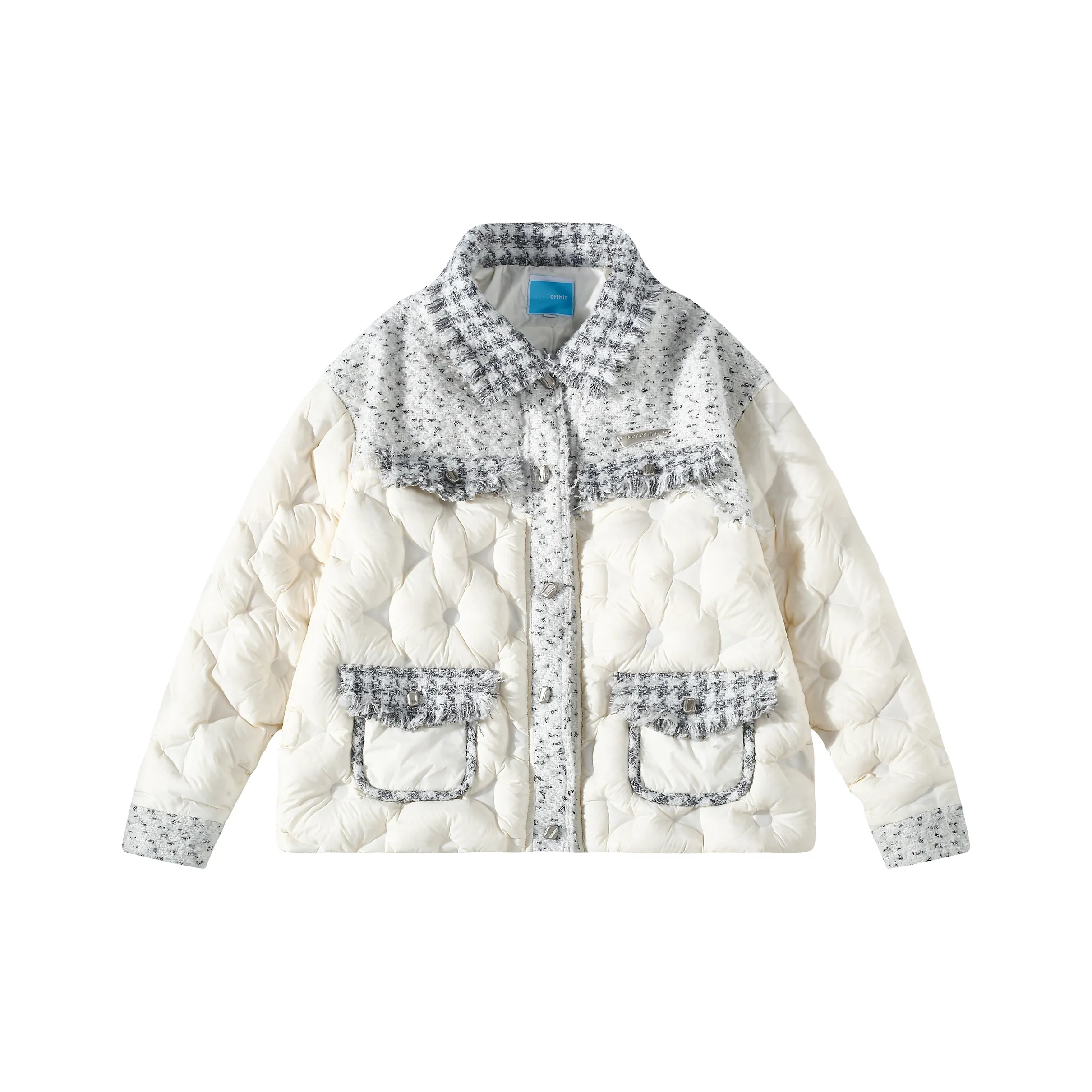 Umoumo Пуховик Женские Серый Белый