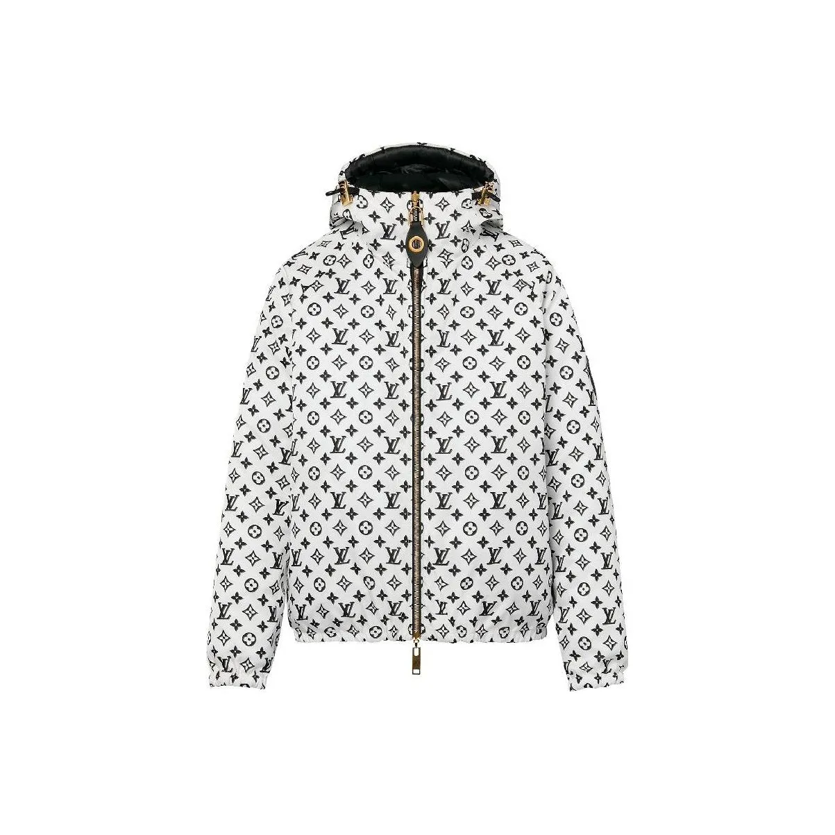LOUIS VUITTON Reversible Pinstripe Nylon Hooded Jacket