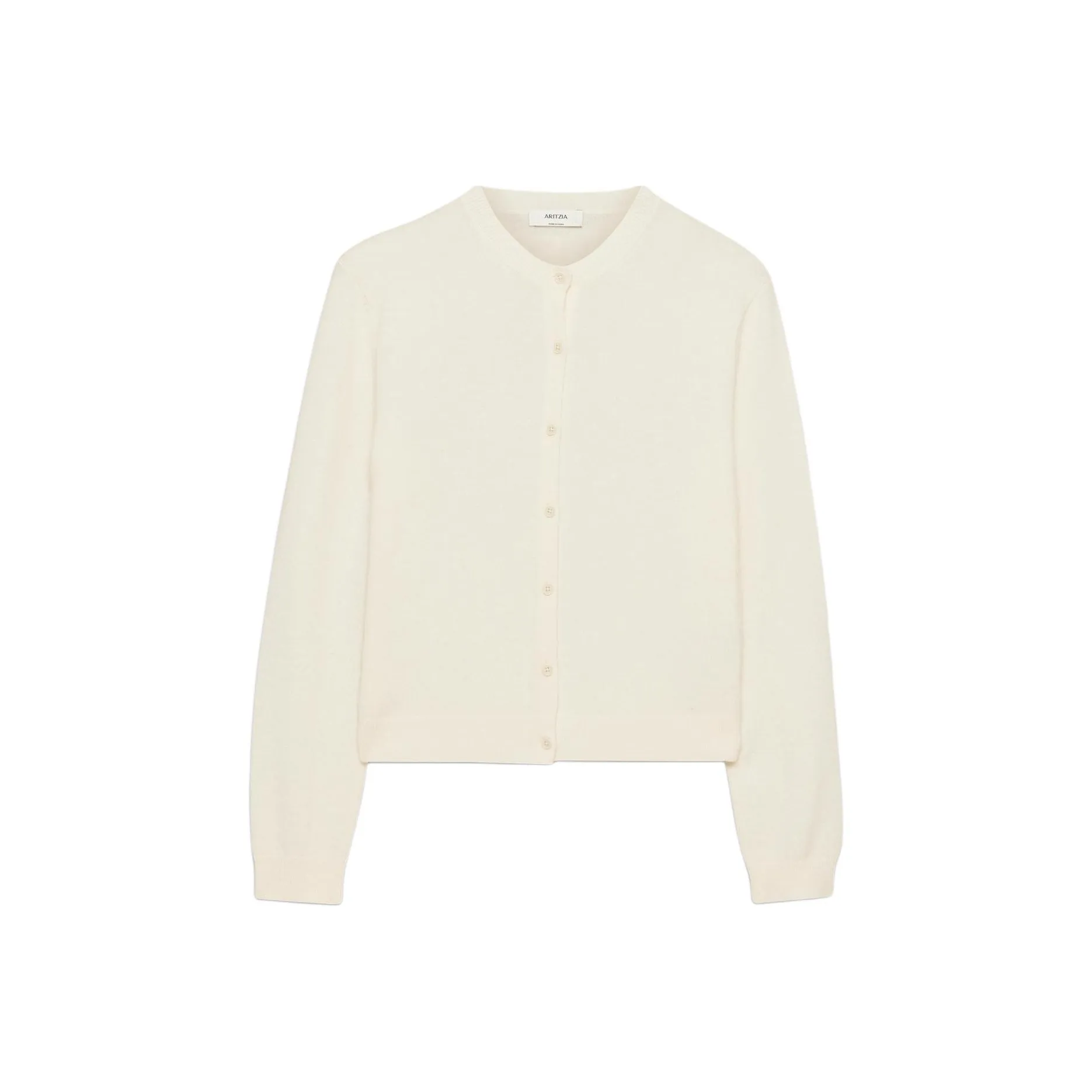 ARITZIA Кашемир Bare Кашемир Носки экипаж Кардиган Кашемир Свитер Женские Шепот Белый Шепот Белый